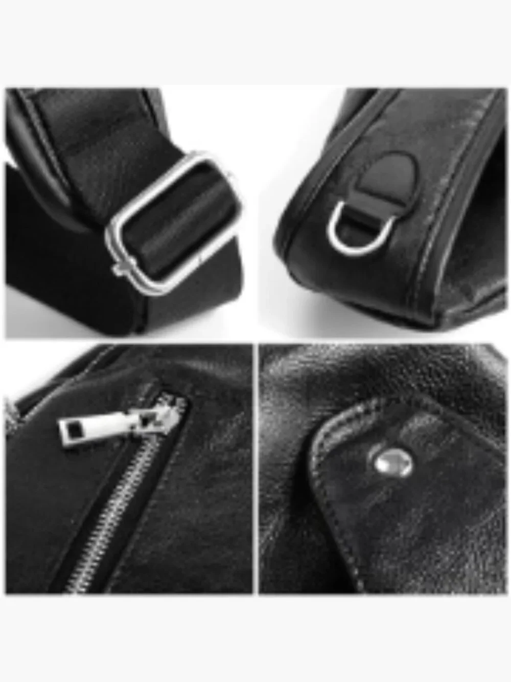 Lightweight PU Leather Sling Crossbody Backpack for Travel Outdoors